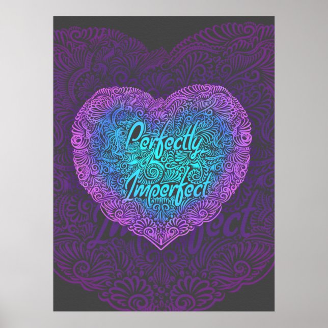 Affiches Parfaitement imparfait, Citation Positive (Devant)