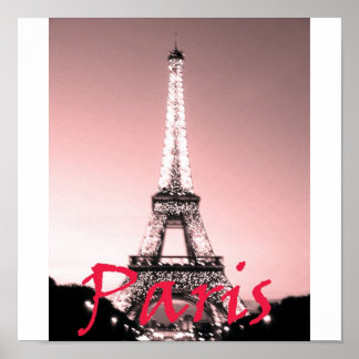 Affiches Paris Tour Eiffel rose