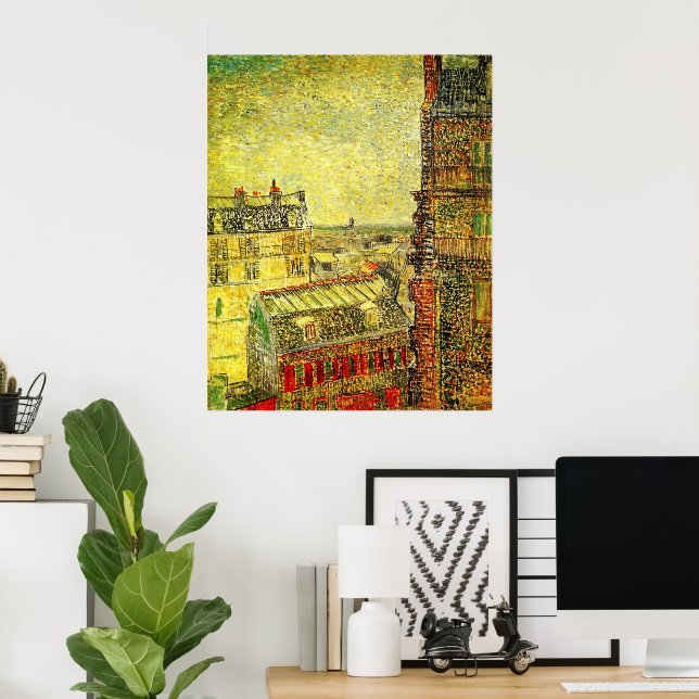 Affiches Paris Vue depuis la chambre de Vincent par Vincent (Bureau à domicile)