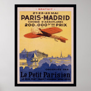 Affiches parisiennes Paris-Madrid-Le-Petit