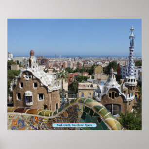 Affiches Park Güell, Barcelone, Espagne