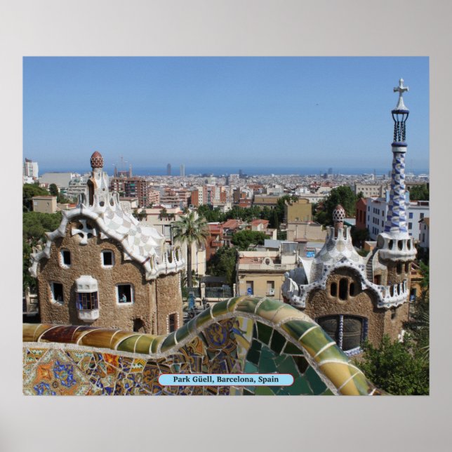 Affiches Park Güell, Barcelone, Espagne (Devant)