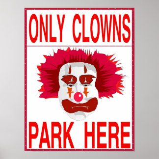 Affiches Parking Clown uniquement