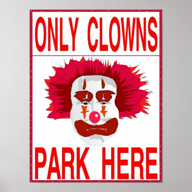 Affiches Parking Clown uniquement (Devant)
