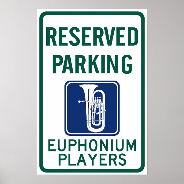 Affiches Parking des joueurs euphonium (Devant)