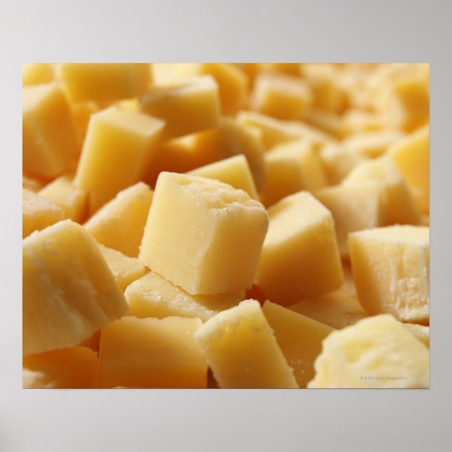 Affiches Parmigiano Reggiano fromage en cubes (Devant)