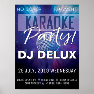 Affiches Parti Karaoke   DJ   Club Flyer
