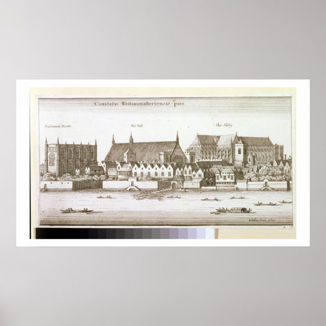 Affiches Partie de la ville de Westminster, 1647 (gravure) (Devant)