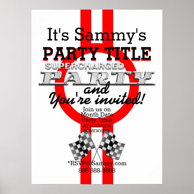 Affiches Partie de performance surchargée personnalisée (Devant)