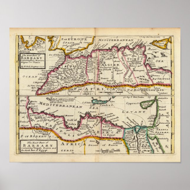 Affiches Partie ouest et est de Barbary (Devant)