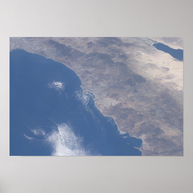 Affiches Partie sud de la Californie vue depuis l'espace (Devant)
