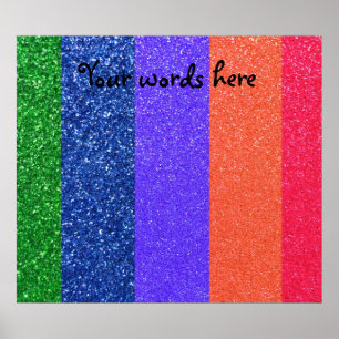 Affiches Parties scintillant arc-en-ciel