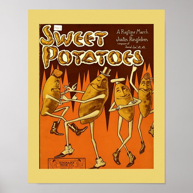 Affiches Partition cvr Sweet Potatoes Ragtime Mars 1906 (Devant)