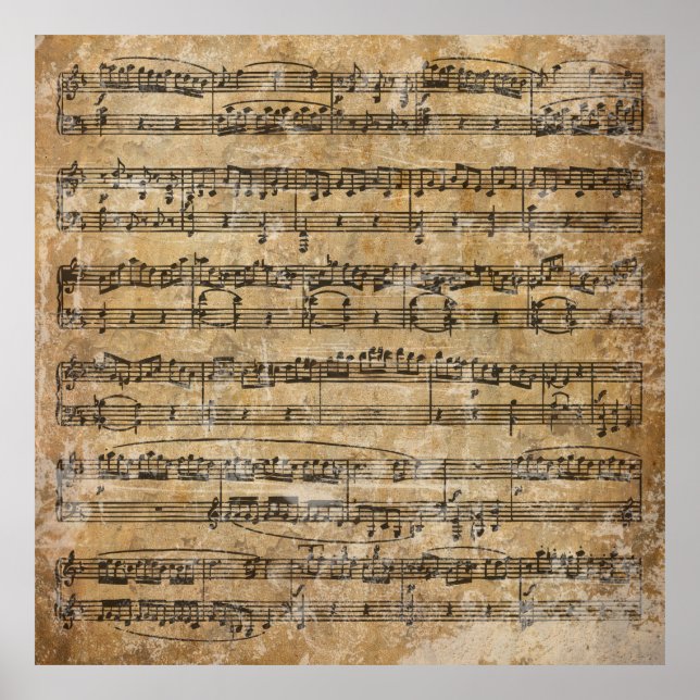 Affiches Partition vintage (Devant)