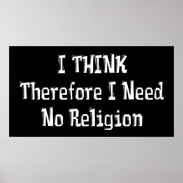 Affiches Pas besoin de religion (Devant)