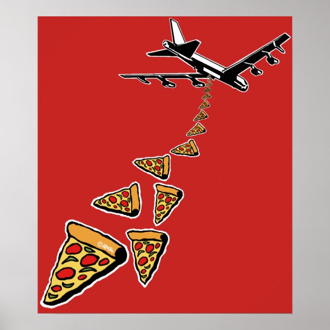 Affiches Pas de guerre plus de pizza (Devant)