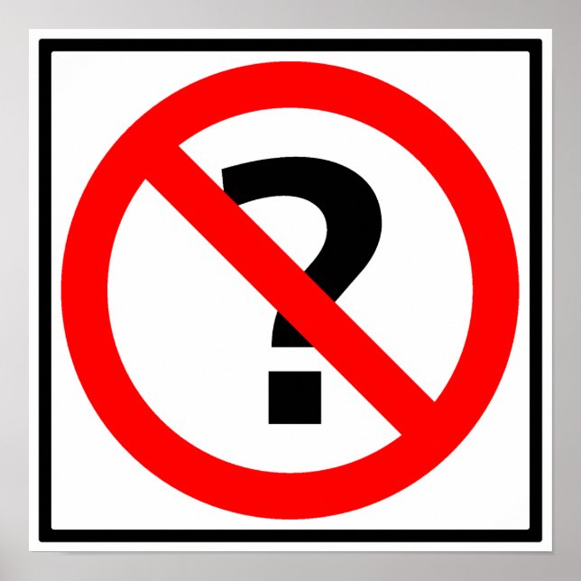 Affiches Pas de questions Autoroute (Devant)