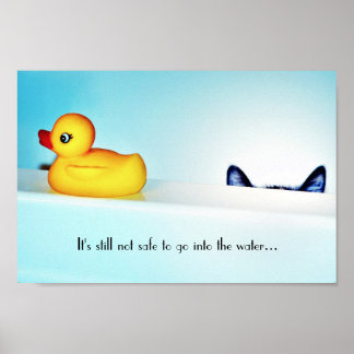 Affiches Pas sûr d'aller dans l'affiche d'eau