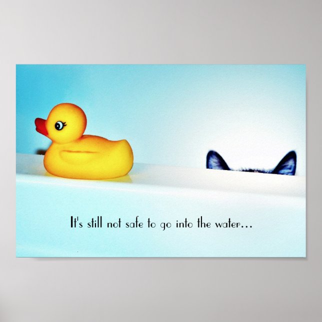 Affiches Pas sûr d'aller dans l'affiche d'eau (Devant)