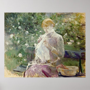 Affiches Pasie cousant dans le jardin de Bougival, 1881