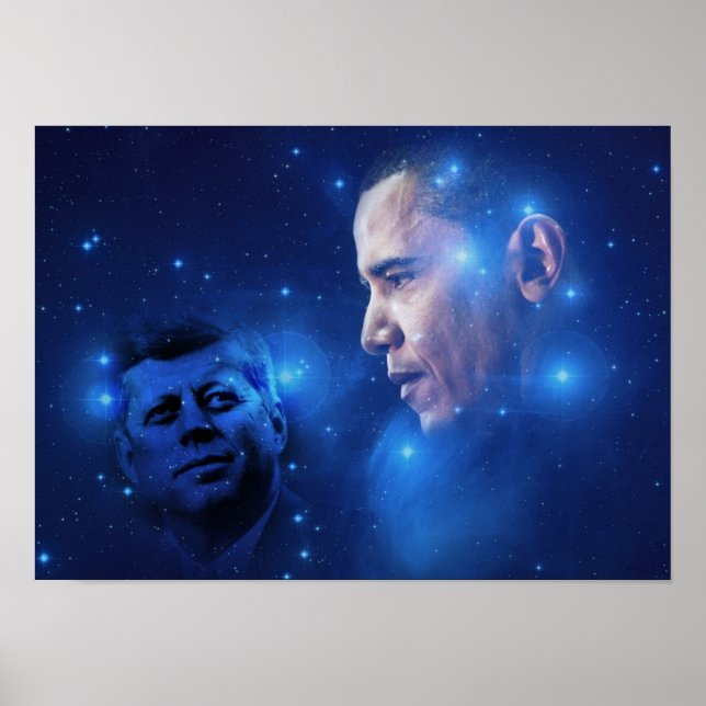 Affiches Passage de la flamme, John F. Kennedy Barack Obama (Devant)