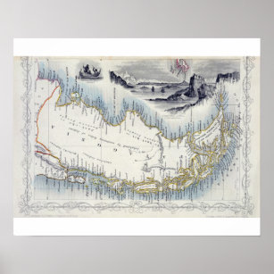 Affiches Patagonia, from a Series of World Maps published b