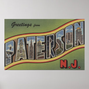Affiches Paterson, New Jersey - Scènes de grandes lettres