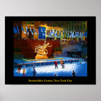 Affiches patinoire, Rockefeller Center, New York