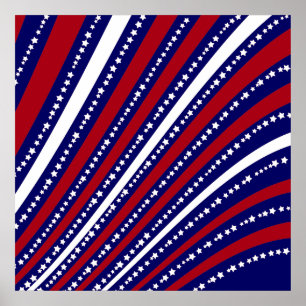Affiches Patriotic Stars Stripes Freedom Drapeau 4 juillet