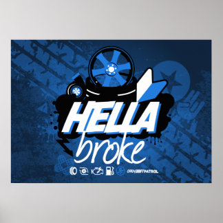 Affiches Patrouille de dérive folle - Hella Broke (bleu)