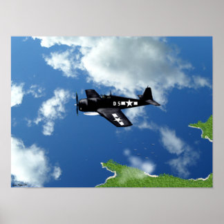 Affiches Patrouille Hellcat Saipan 1944