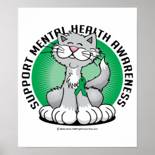 Affiches Pattes pour le chat de santé mentale