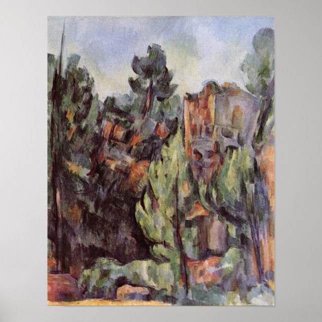 Affiches Paul Cezanne - carrière près de Bibemus (Devant)