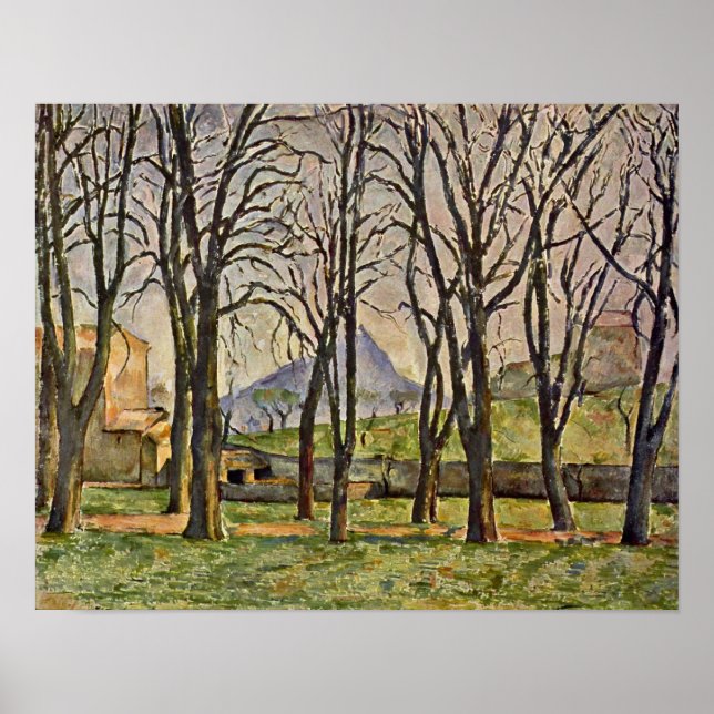 Affiches Paul Cezanne - Châtaigniers (Jas de Bouffan) (Devant)