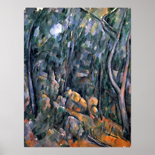 Affiches Paul Cezanne - Forêt dans les grottes (Devant)