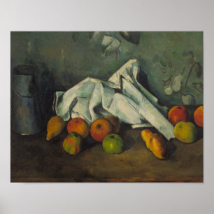 Affiches Paul Cezanne - Lait canne et pommes