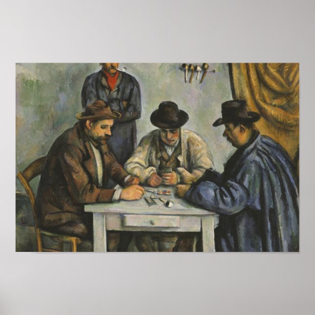 Affiches Paul Cezanne - Les Joueurs De Cartes (Devant)