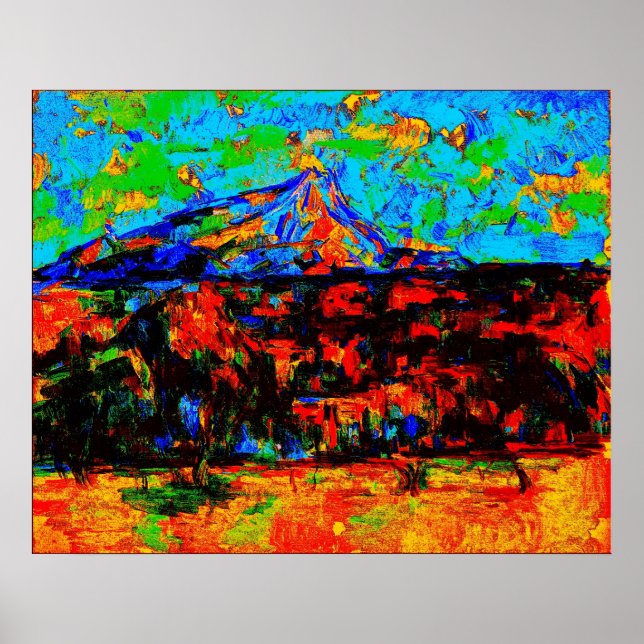 Affiches Paul Cézanne - Mont Sainte-Victoire (Modified) (Devant)