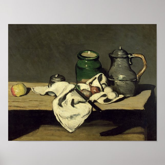 Affiches Paul Cezanne | Still Life with a Kettle, c.1869 (Devant)