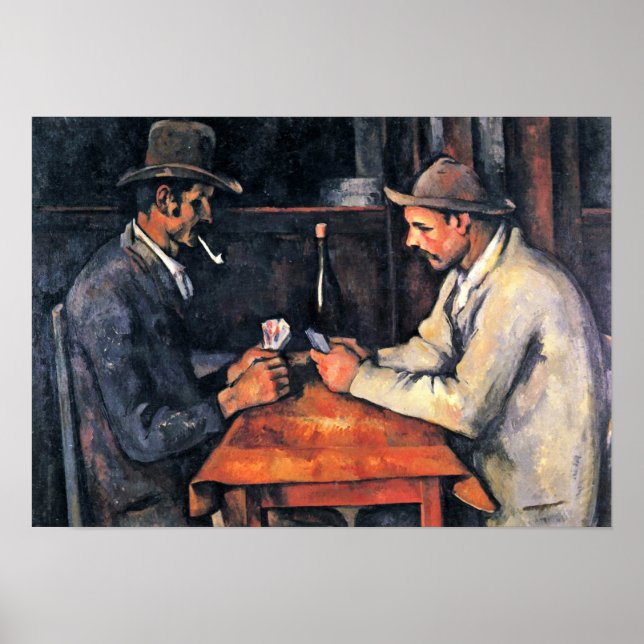 Affiches Paul Cezanne - Two card players (Devant)