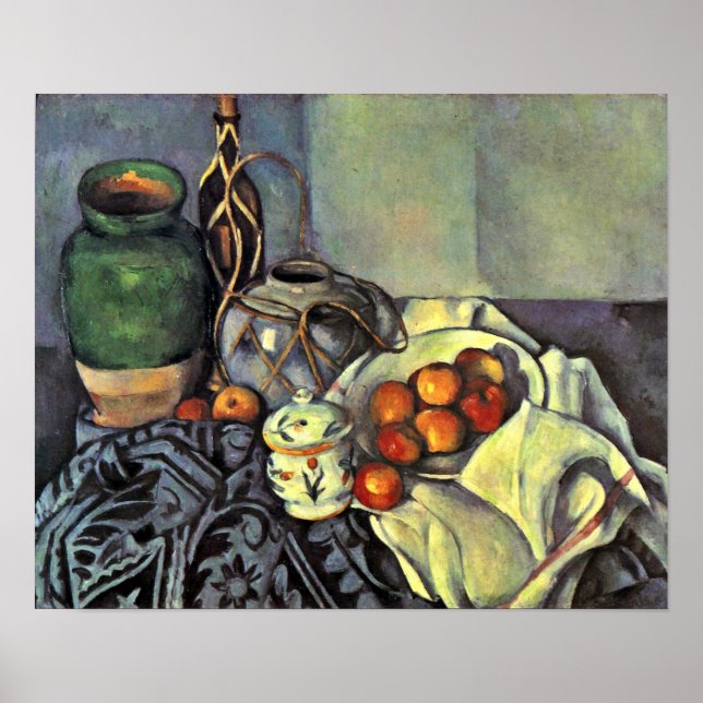 Affiches Paul Cezanne - Vie morte avec pommes (Devant)