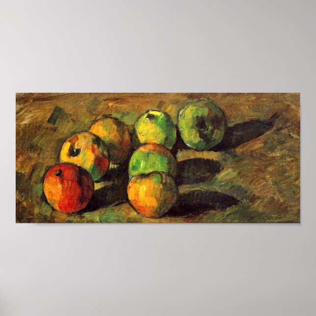 Affiches Paul Cezanne - Vie morte avec sept pommes (Devant)