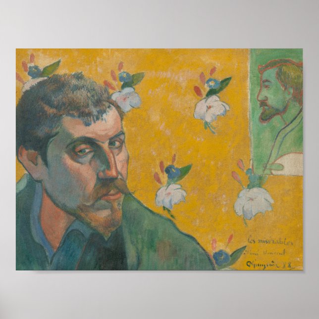 Affiches Paul Gauguin - Autoportrait avec portrait (Devant)