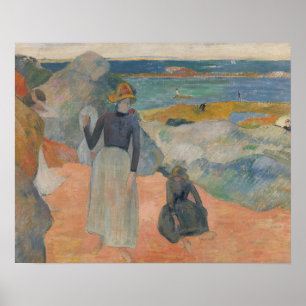 Affiches Paul Gauguin - Sur la plage en Bretagne