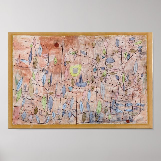 Affiches Paul Klee- Feuillage écarlate (Devant)