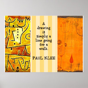 Affiches Paul Klee Peintures et Paul Klee Citation
