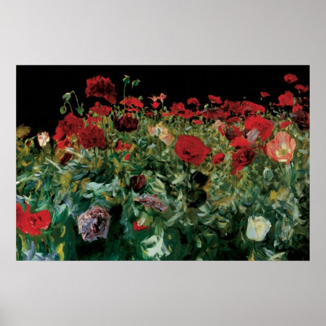 Affiches Pavots par John Singer Sargent, Fleurs de collecti (Devant)