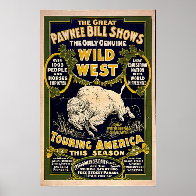 Affiches Pawnee Bill montre l'Ouest sauvage (Devant)