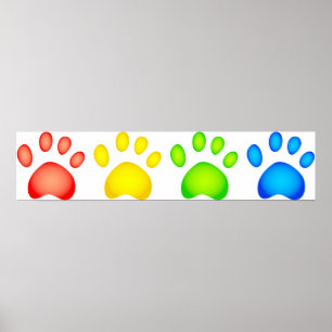 Affiches Paws colorés