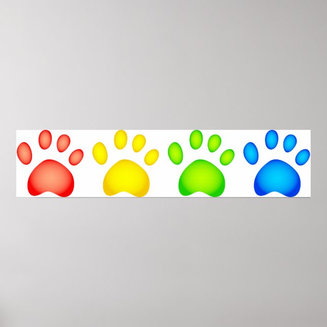 Affiches Paws colorés (Devant)